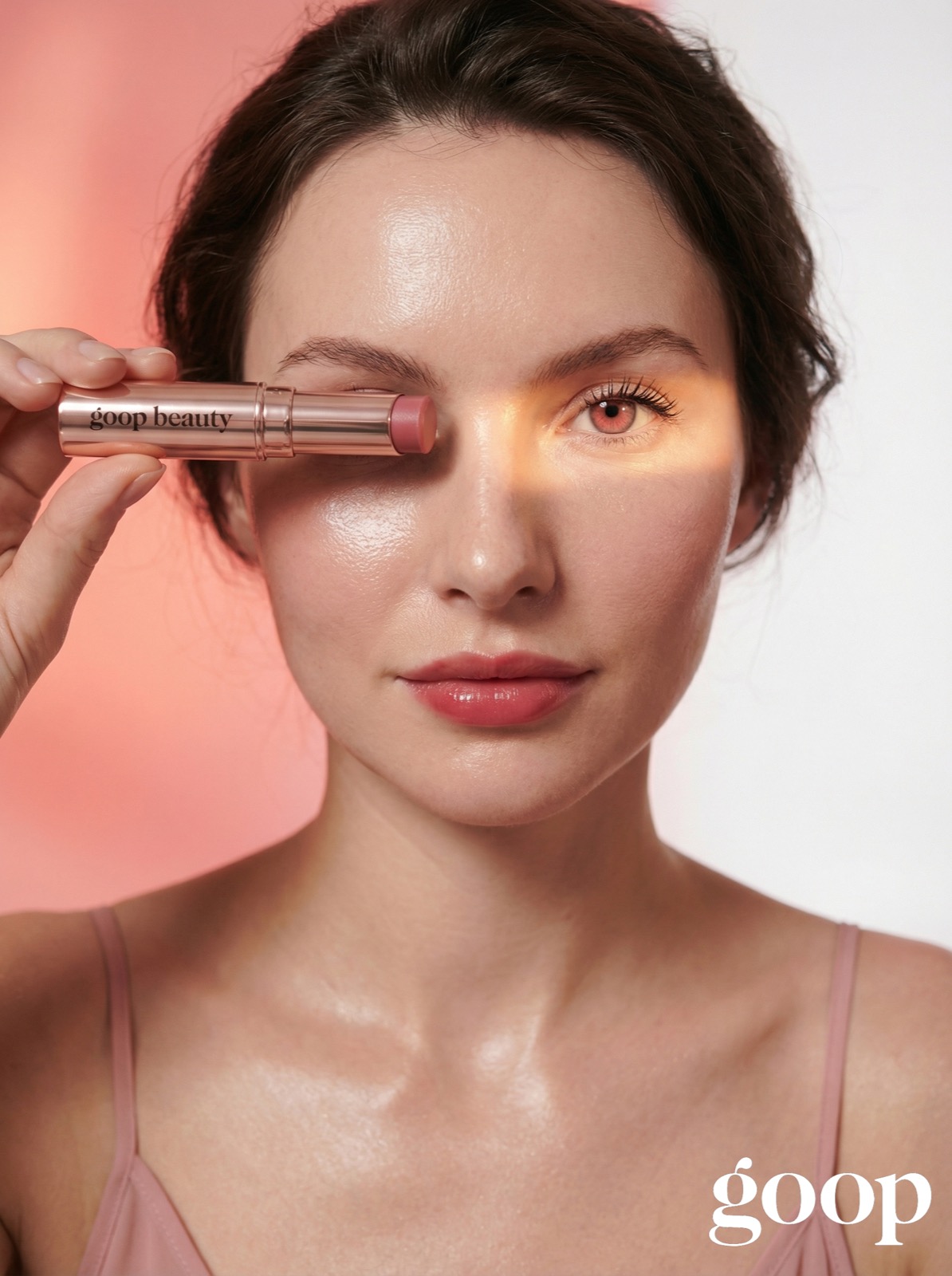 AI beauty campaign product photography for goop
