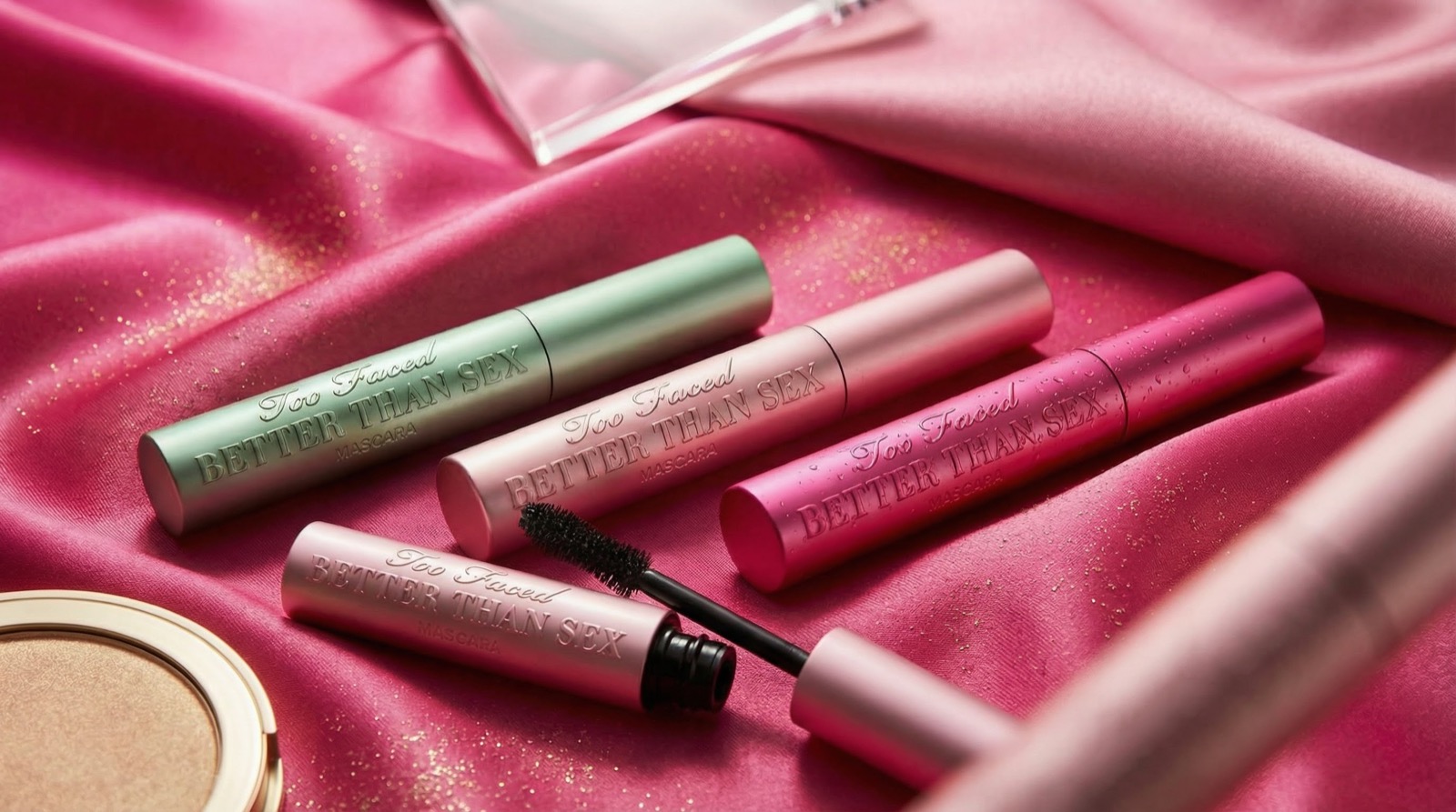 AI beauty product photography for Too Faced mascara