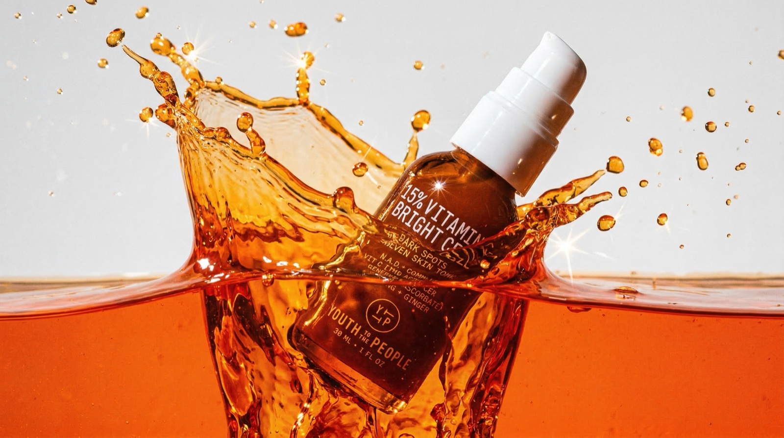 AI skincare product photography for Youth to the People vitamin C